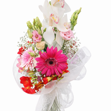 Εντυπωσιακό Μπουκέτο με Ορχιδέα και Πολύχρωμα Λουλούδια