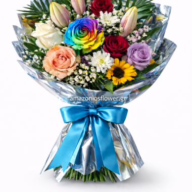 Πολύχρωμη Ανθοδέσμη “Aurora”