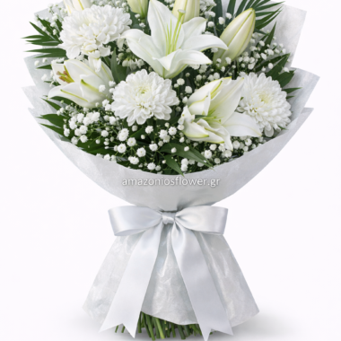 Αριστοκρατική Λευκή Σύνθεση με Λίλιουμ