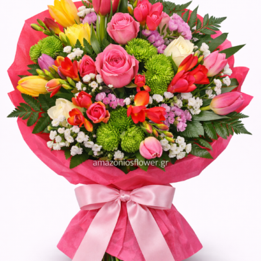 Πολύχρωμη Ανθοδέσμη “Spring Harmony”