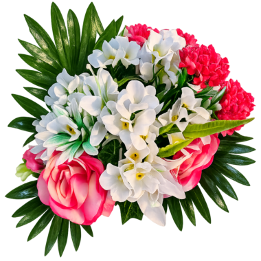 Ρομαντική Σύνθεση με Τριαντάφυλλα και Λευκά Άνθη