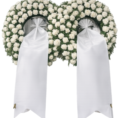 Στεφάνια Πένθους με Λευκά Χρυσάνθεμα